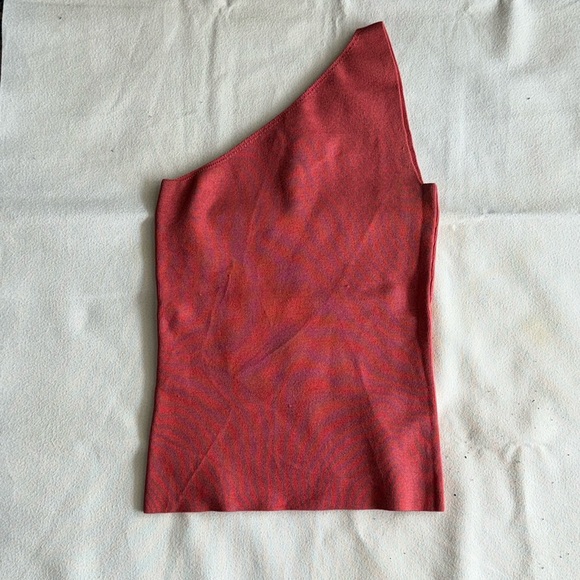 Banana Republic Stretch One Shoulder Fitting Top Size XS Silk - Picture 8 of 11